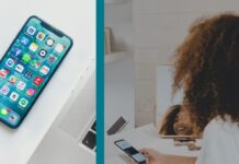 Two Phone Shop Workers Arrested Over Singpass LiquidPay Scam Linked to S$110k Mobile phone and phone shop counter illustration for Singpass LiquidPay scam story