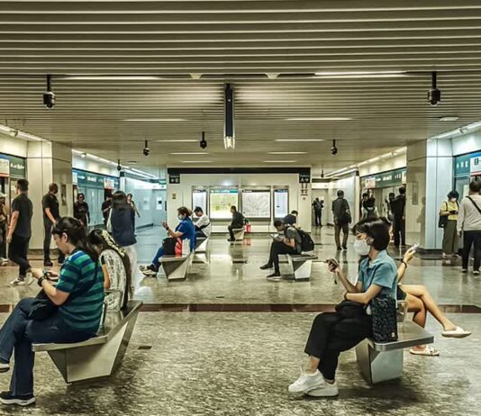 Downtown Line platform at Little India MRT station, where LTA will trial a humanoid robot