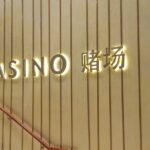Marina Bay Sands casino entrance sign