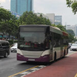 AI Will Soon Scan Existing Bus Camera Footage for Cars in Bus Lanes and Road Defects A Singapore public bus travelling in a dedicated red bus lane