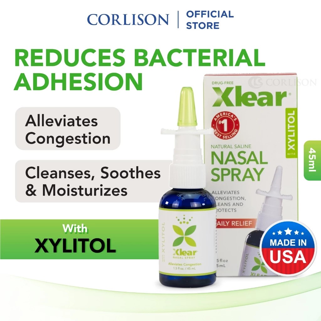 Xlear Natural Saline Sinus Nasal Spray Xylitol 45ml