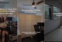 Singapore Woman Gets Flak Over Helper’s Small Sleeping Corner in 4-Room BTO, Clarifies Helper Gets Whole Room at Night Singapore Woman Gets Flak Over Helper’s Small Sleeping Corner in 4-Room BTO, Clarifies Helper Gets Whole Room at Night