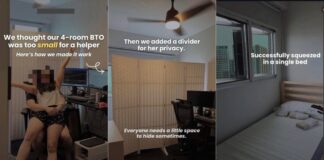 Singapore Woman Gets Flak Over Helper’s Small Sleeping Corner in 4-Room BTO, Clarifies Helper Gets Whole Room at Night