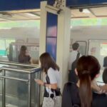 Commuters Evacuated After Smoke Comes From Train at Bukit Gombak MRT; Faulty Brake Suspected Bukit Gombak MRT station platform after train smoke evacuation