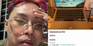 Carousell MacBook Air listing and scammed buyer after hacked seller account