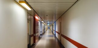 Hospital corridor illustration for Hebei labour dispute brain haemorrhage vegetative case