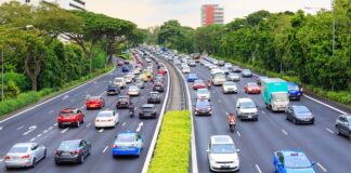 Non-literal Singapore expressway traffic for COE premiums falling across all categories
