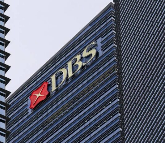 DBS Bank headquarters tower in Singapore