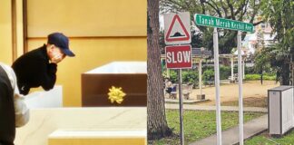 Shin Min composite of bereaved relative and Tanah Merah Kechil Avenue street sign for delivery rider pool death story