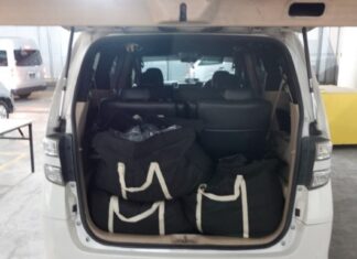 Bags of seized etomidate vape pods from Woodlands Checkpoint haul, HSA photo