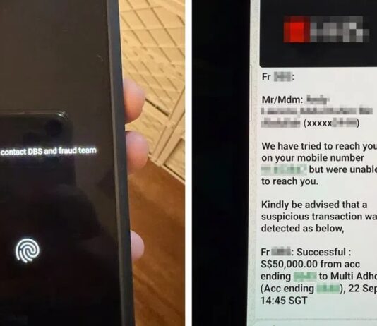 Singapore Man, 66, Has Phone Remotely Locked After Exercise-Class App Download; No Money Lost Remote-lock taunt message and fake DBS WhatsApp alert from family via Lianhe Zaobao