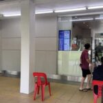 Healthway Medical clinic corridor in Singapore where residents seek flu vaccinations