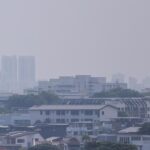 Hazy rooftops over a Singapore residential estate during the late August haze episode