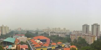 Hazy sky over Singapore illustrating unhealthy air quality