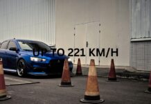 Blue Mitsubishi Evo style performance car representing high-speed CTE joyride case