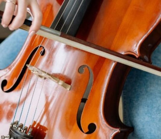 Jurong Neighbours Complain Woman Plays Cello Almost Daily; She Says Music Is Her Livelihood Person playing a cello, instrument close-up with no face visible, for a Jurong West neighbour noise dispute