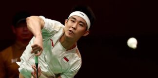 Singapore badminton player Loh Kean Yew at Asian Games Aichi-Nagoya 2026