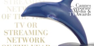 Blue Dolphin trophy graphic for Cannes Corporate Media & TV Awards TV or Streaming Network of the Year (Cannes Corporate)