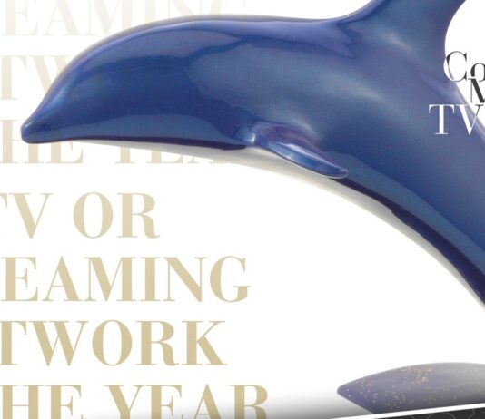 Blue Dolphin trophy graphic for Cannes Corporate Media & TV Awards TV or Streaming Network of the Year (Cannes Corporate)