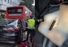 Man, 31, Arrested for Suspected Drug-Impaired Driving After Car Rear-Ends SBS Transit Bus in Middle Road; 8 Hurt Mercedes rear-ends SBS Transit bus at Middle Road after suspected drug-impaired driving