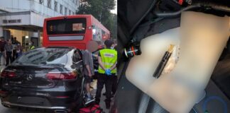 Mercedes rear-ends SBS Transit bus at Middle Road after suspected drug-impaired driving