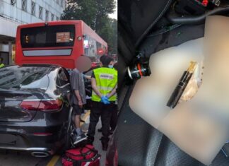 Mercedes rear-ends SBS Transit bus at Middle Road after suspected drug-impaired driving