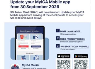 MyICA mobile app and SG Arrival Card graphic travellers should update before 30 September submissions