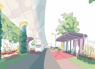 Official LTA North-South Corridor viaduct concept rendering for delayed NSC project