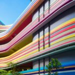 Nanyang Primary School colourful extension facade in Singapore