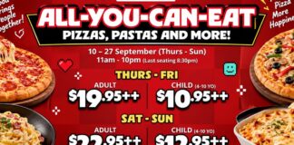 Pizza Hut Singapore all-you-can-eat buffet pizza promotion