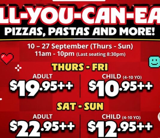 Pizza Hut Singapore all-you-can-eat buffet pizza promotion