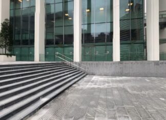 State Courts Singapore exterior for preschool negligence lawsuit trial