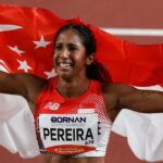 Singapore sprinter Shanti Pereira after winning Asian Games 100m silver in Aichi-Nagoya