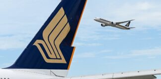 Singapore Airlines Airbus A350 at Changi after SQ24 medical diversion return