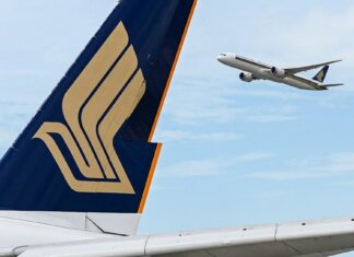 Singapore Airlines Airbus A350 at Changi after SQ24 medical diversion return