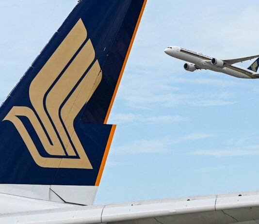 Singapore Airlines Airbus A350 at Changi after SQ24 medical diversion return