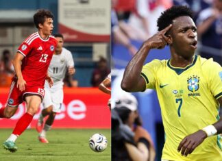 Singapore to Play Brazil at National Stadium on 17 Nov, Tickets Cost Up to S$888 Singapore footballer and Brazil star Vinicius Junior composite for National Stadium friendly