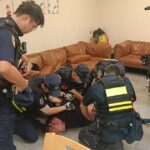 Man, 44, Allegedly Holds Cathay Pacific Intern Hostage at Taoyuan Airport After Reported Argument With Wife Taiwan Aviation Police subduing suspect at Taoyuan Airport