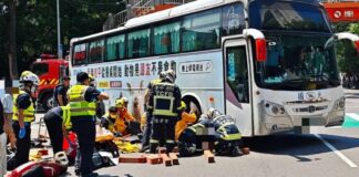 Taichung road bus incident related to Singaporean grandmother trapped under bus while holidaying in Taiwan