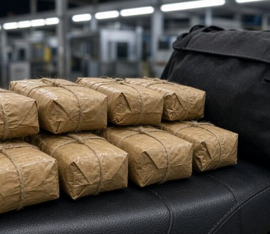 More Than 10kg Cannabis Seized at Tuas Checkpoint, Two Malaysians Arrested Bundles of seized cannabis and motorcycle bags at a border checkpoint, illustrative non-identifying image for Tuas drug seizure