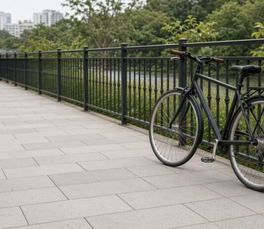 16-Year-Old Cyclist Arrested After Yishun Collision With 74-Year-Old Pedestrian Who Later Died Empty Singapore shared path with an ordinary bicycle parked beside a railing, non-literal illustration with no people or accident scene