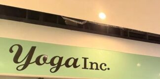 Emptied Yoga Inc outlet storefront sign at Our Tampines Hub