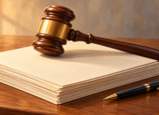 Man Must Honour S$600,000 Agreement for Brothers Left Out of Mother’s Will Wooden gavel and pen resting on a stack of legal documents