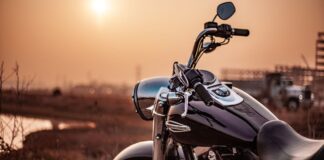 Motorcycle at dusk (Pexels stock; non-literal, not the AYE crash victim or scene)