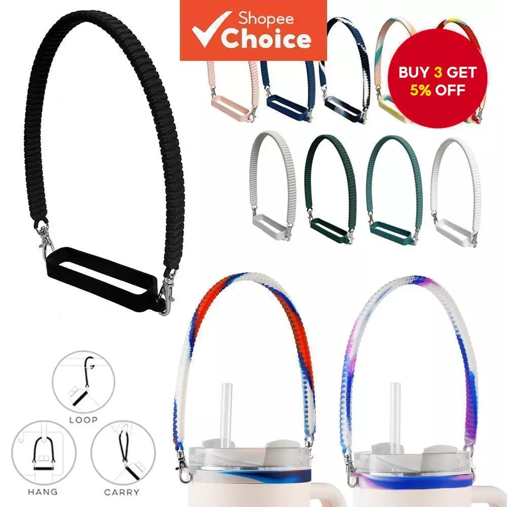 Silicone Water Bottle Sling and Carrier Handle for 8-40oz Tumblers