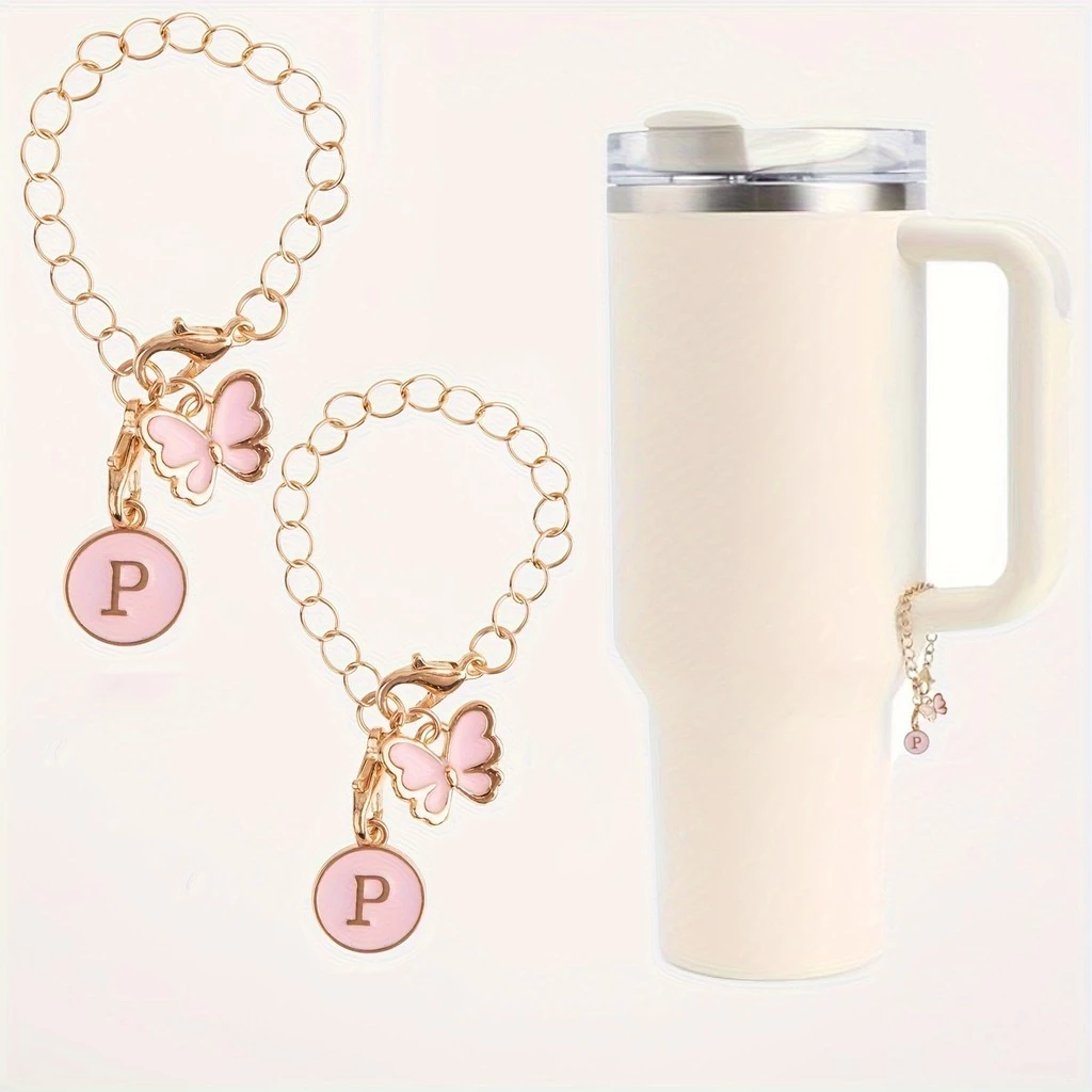 Initial Letter Cup Handle Charm