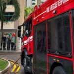 SCDF fire engine and hoses at Block 479 Segar Road Bukit Panjang HDB fire (SCDF Facebook via 8world)