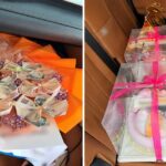 60 Travellers Caught With Undeclared Goods at Singapore Checkpoints; 7 Others Flagged for Undeclared Cash A money bouquet and two boxed birthday cakes that a traveller failed to declare at Tuas Checkpoint (Photo: Singapore Customs)
