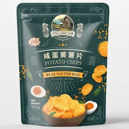 Little Asher's Farm Salted Egg Potato Chips 100g