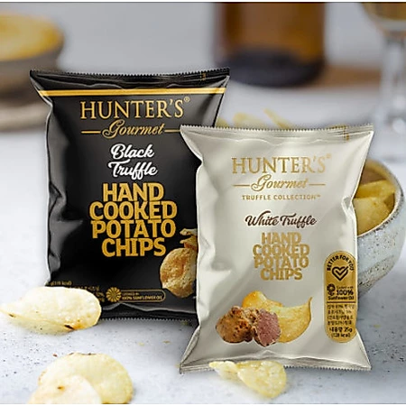 Hunter's Gourmet White Truffle Hand Cooked Potato Chips 25g
